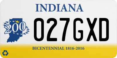 IN license plate 027GXD