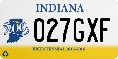 IN license plate 027GXF