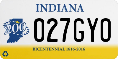 IN license plate 027GYO