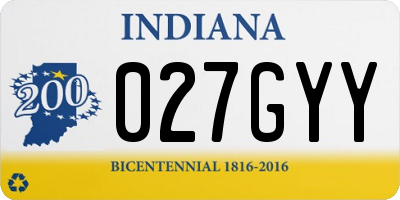 IN license plate 027GYY