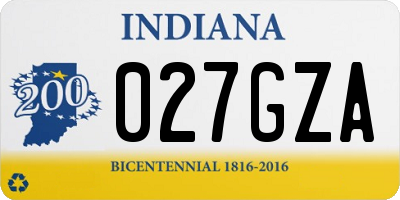 IN license plate 027GZA