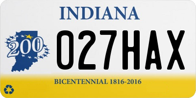 IN license plate 027HAX