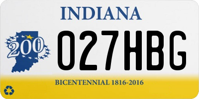 IN license plate 027HBG