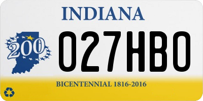IN license plate 027HBO