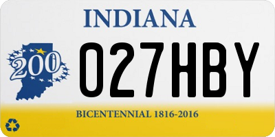 IN license plate 027HBY