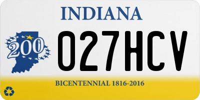 IN license plate 027HCV