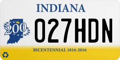 IN license plate 027HDN