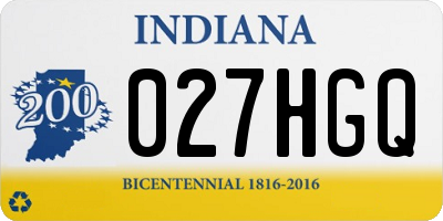 IN license plate 027HGQ