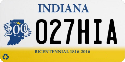 IN license plate 027HIA
