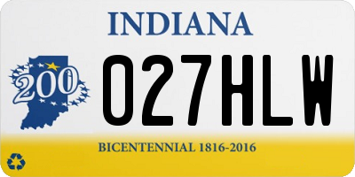 IN license plate 027HLW