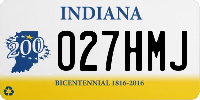 IN license plate 027HMJ