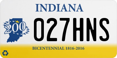 IN license plate 027HNS