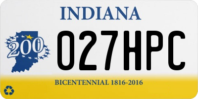 IN license plate 027HPC