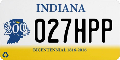 IN license plate 027HPP