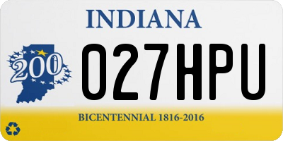IN license plate 027HPU