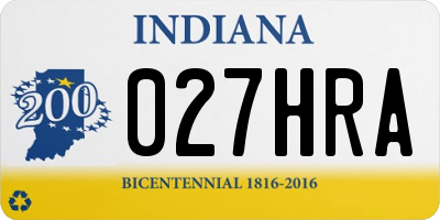 IN license plate 027HRA