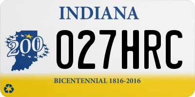IN license plate 027HRC