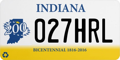 IN license plate 027HRL
