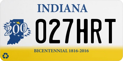 IN license plate 027HRT
