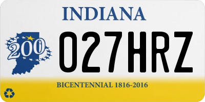 IN license plate 027HRZ