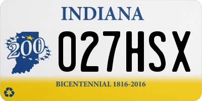 IN license plate 027HSX