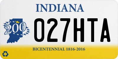 IN license plate 027HTA