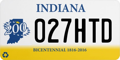 IN license plate 027HTD