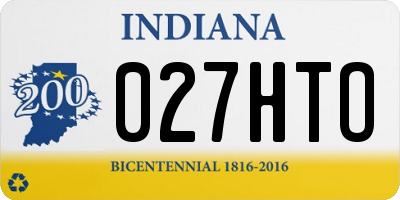 IN license plate 027HTO