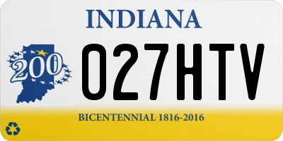 IN license plate 027HTV