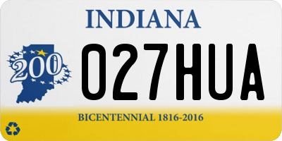 IN license plate 027HUA