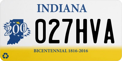 IN license plate 027HVA