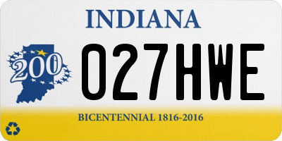 IN license plate 027HWE