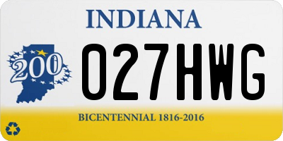 IN license plate 027HWG