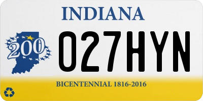IN license plate 027HYN