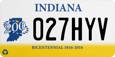IN license plate 027HYV