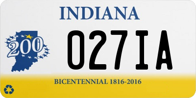 IN license plate 027IA