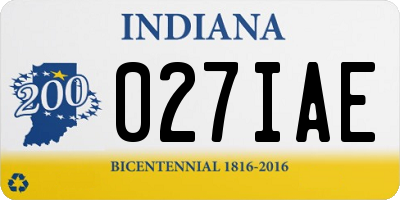 IN license plate 027IAE