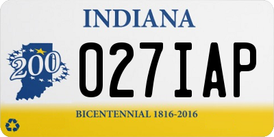 IN license plate 027IAP