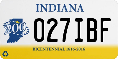 IN license plate 027IBF