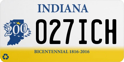 IN license plate 027ICH