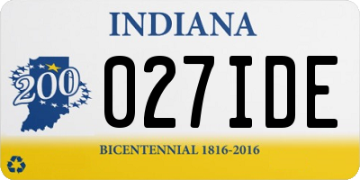 IN license plate 027IDE