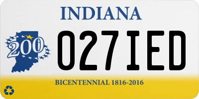 IN license plate 027IED