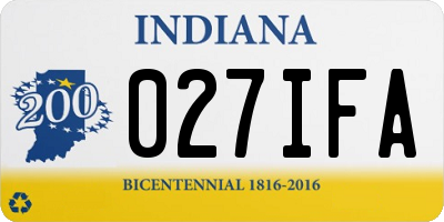 IN license plate 027IFA