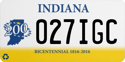 IN license plate 027IGC