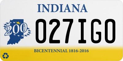 IN license plate 027IGO