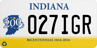 IN license plate 027IGR