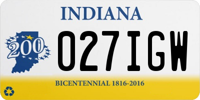 IN license plate 027IGW