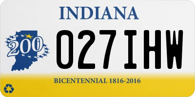 IN license plate 027IHW
