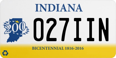 IN license plate 027IIN