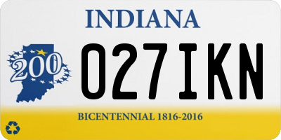 IN license plate 027IKN